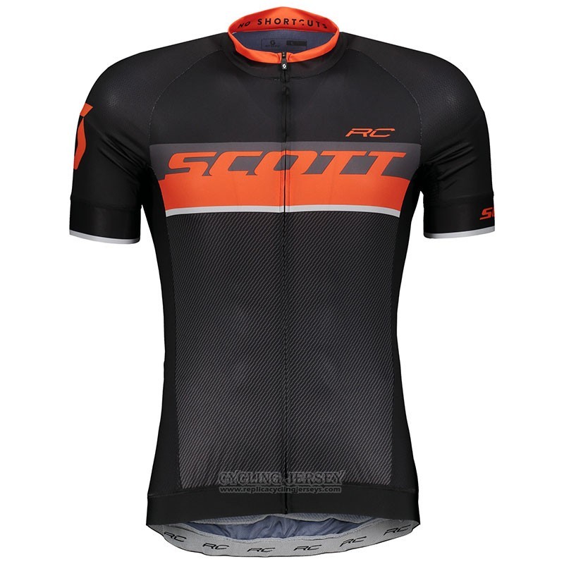 2018 Cycling Jersey Scott Rc Black Short Sleeve and Bib Short