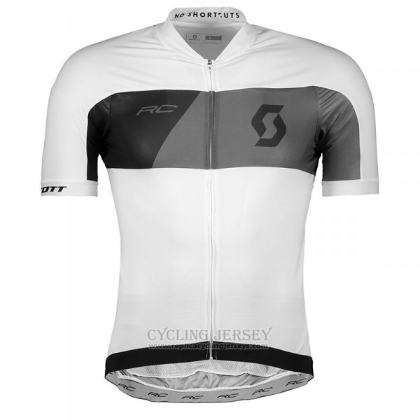 2018 Cycling Jersey Scott Rc Gray White Short Sleeve Salopette