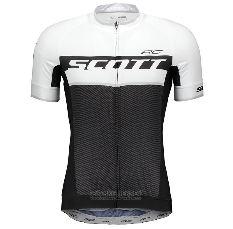 2018 Cycling Jersey Scott Rc White Short Sleeve and Bib Short