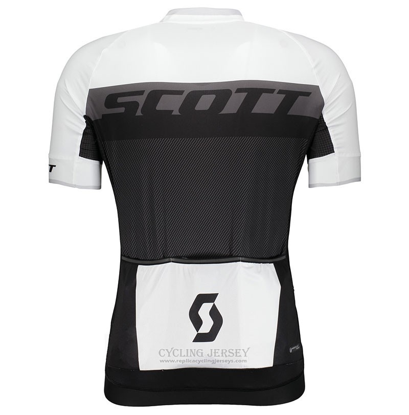 2018 Cycling Jersey Scott Rc White Short Sleeve and Bib Short