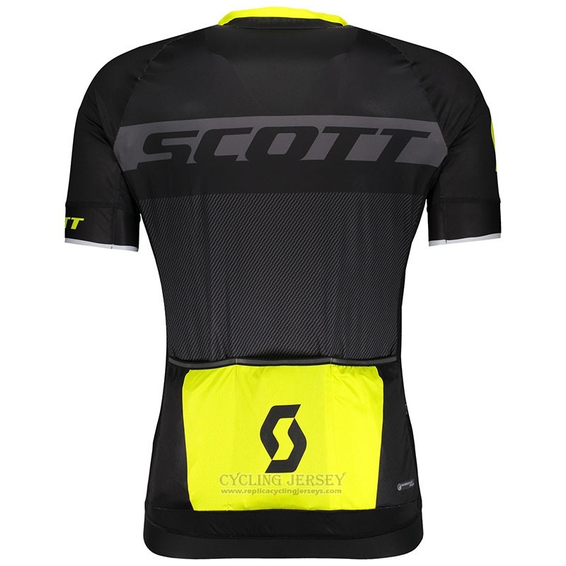 2018 Cycling Jersey Scott Rc Yellow Short Sleeve and Bib Short
