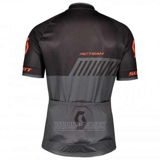 2019 Cycling Jersey Scott Black Gray Short Sleeve and Bib Short