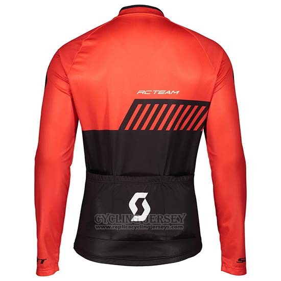 2019 Cycling Jersey Scott Black Red Long Sleeve and Bib Tight