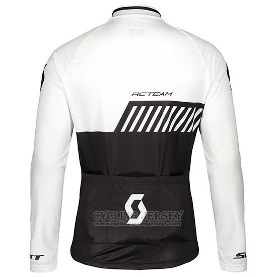 2019 Cycling Jersey Scott Black White Long Sleeve and Bib Tight