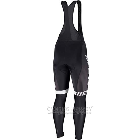 2019 Cycling Jersey Scott Black White Long Sleeve and Bib Tight
