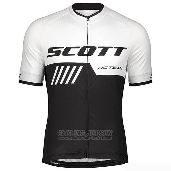 2019 Cycling Jersey Scott Black White Short Sleeve and Bib Short