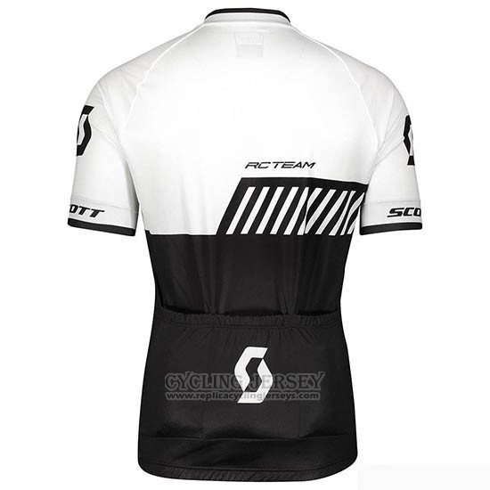 2019 Cycling Jersey Scott Black White Short Sleeve and Bib Short