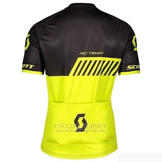 2019 Cycling Jersey Scott Black Yellow Short Sleeve and Bib Short