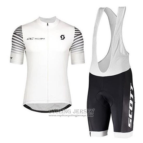 2020 Cycling Jersey Scott White Short Sleeve And Bib Short