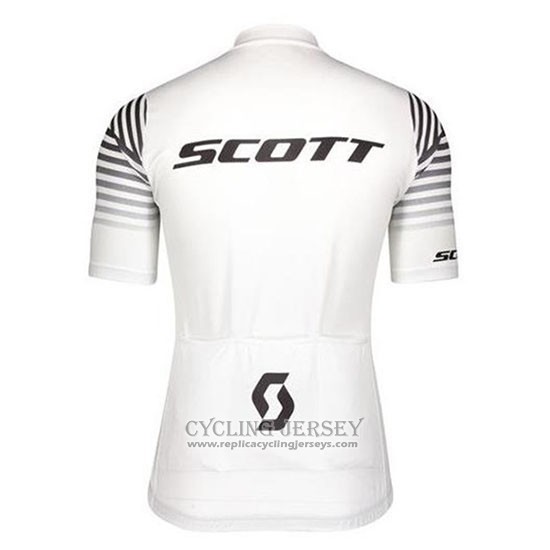 2020 Cycling Jersey Scott White Short Sleeve And Bib Short
