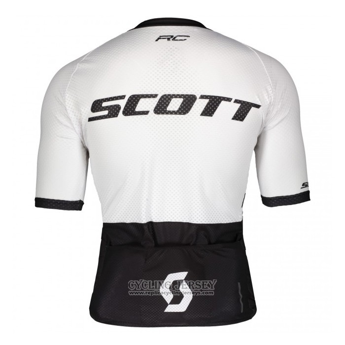 2021 Cycling Jersey Scott Black White Short Sleeve And Bib Short