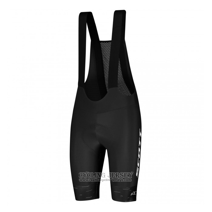 2021 Cycling Jersey Scott Black White Short Sleeve And Bib Short