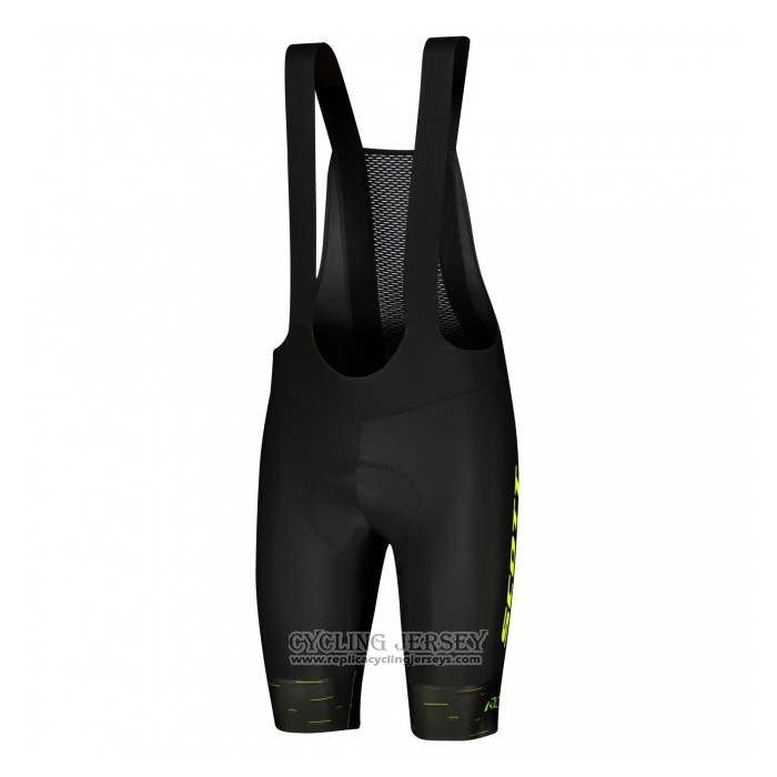 2021 Cycling Jersey Scott Black Yellow Short Sleeve And Bib Short