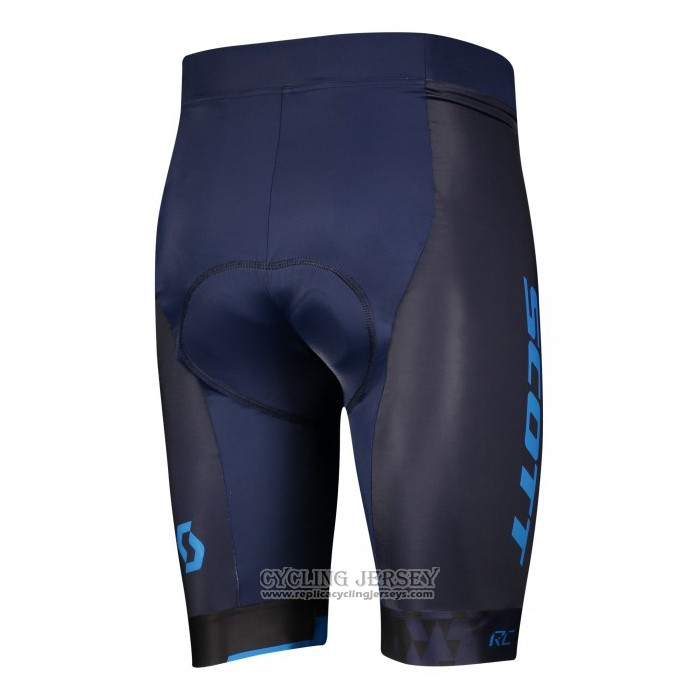2021 Cycling Jersey Scott Blue Short Sleeve And Bib Short
