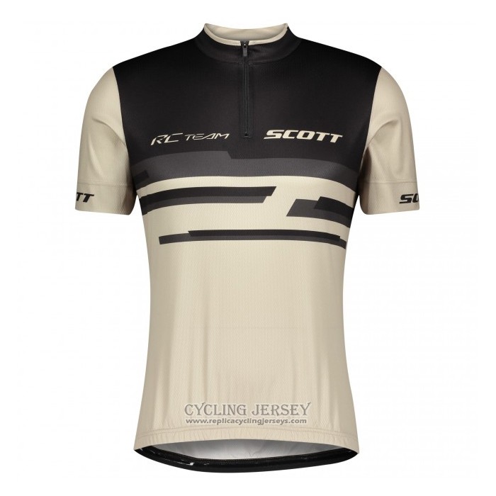 2021 Cycling Jersey Scott Light Marron Short Sleeve And Bib Short