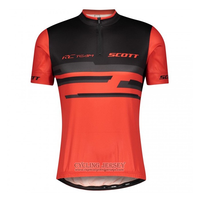 2021 Cycling Jersey Scott Red Black Short Sleeve And Bib Short