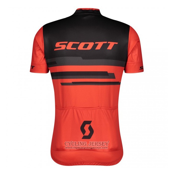 2021 Cycling Jersey Scott Red Black Short Sleeve And Bib Short