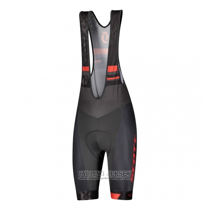 2021 Cycling Jersey Scott Red Black Short Sleeve And Bib Short