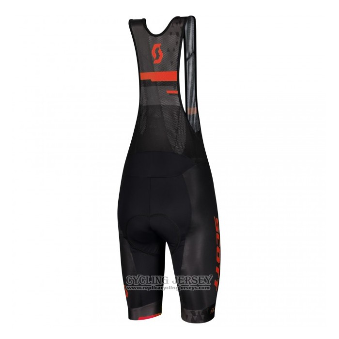 2021 Cycling Jersey Scott Red Black Short Sleeve And Bib Short