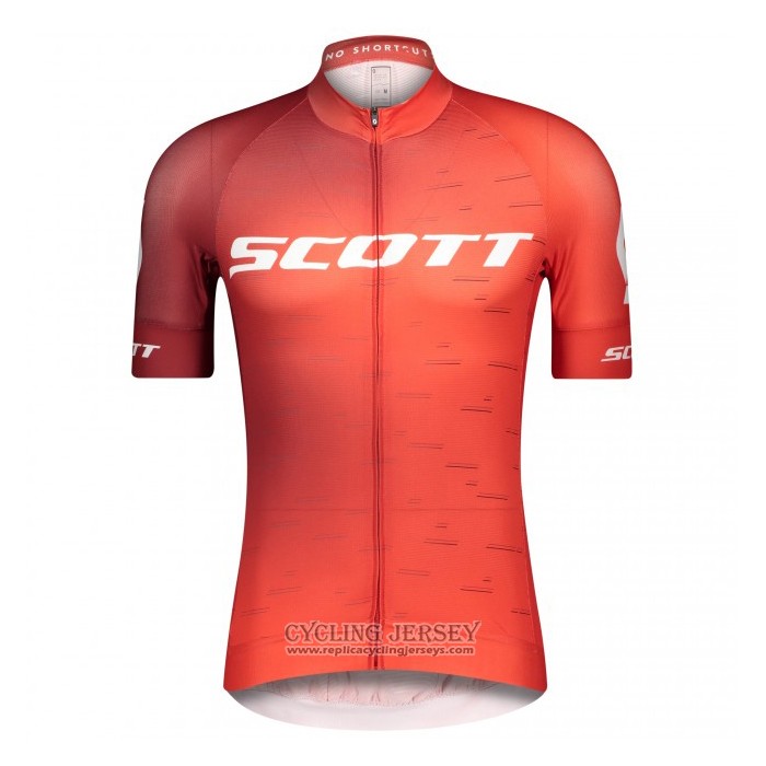 2021 Cycling Jersey Scott Red Short Sleeve And Bib Short