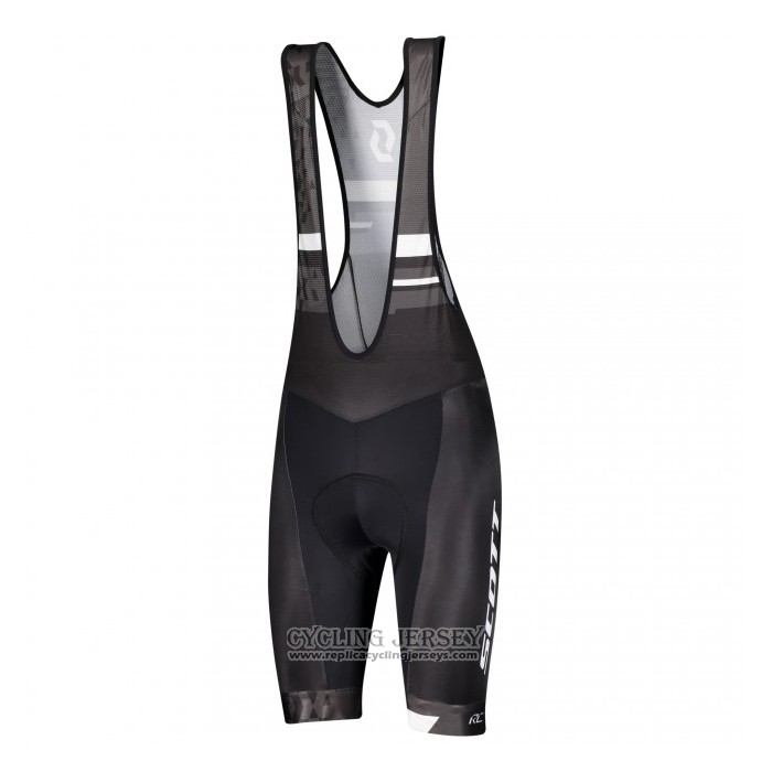 2021 Cycling Jersey Scott White Black Short Sleeve And Bib Short