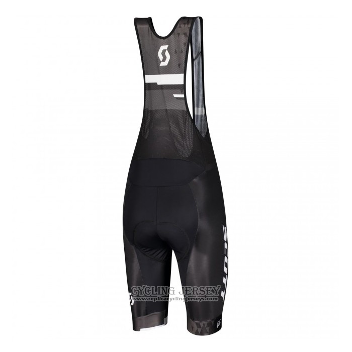 2021 Cycling Jersey Scott White Black Short Sleeve And Bib Short