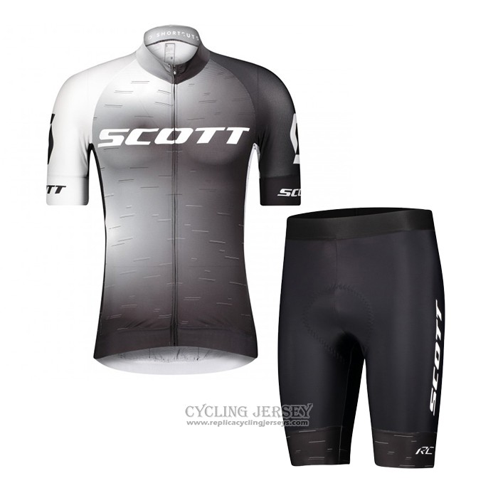 2021 Cycling Jersey Scott White Short Sleeve And Bib Short