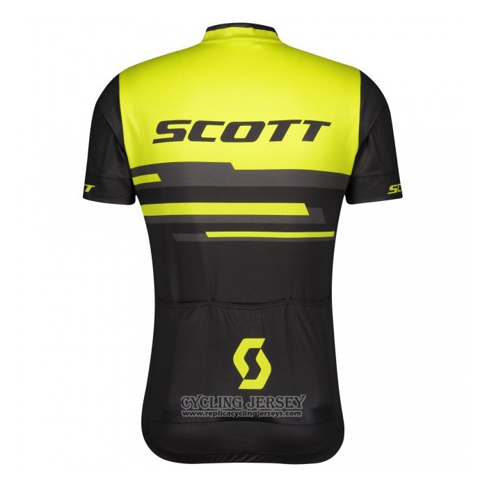 2021 Cycling Jersey Scott Yellow Black Short Sleeve And Bib Short