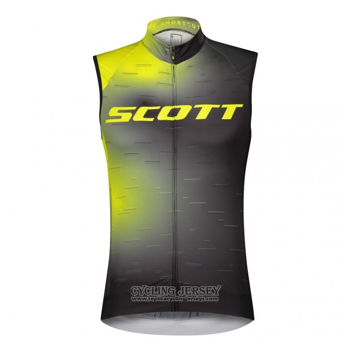 2021 Wind Vest Scott Black Yellow Short Sleeve And Bib Short
