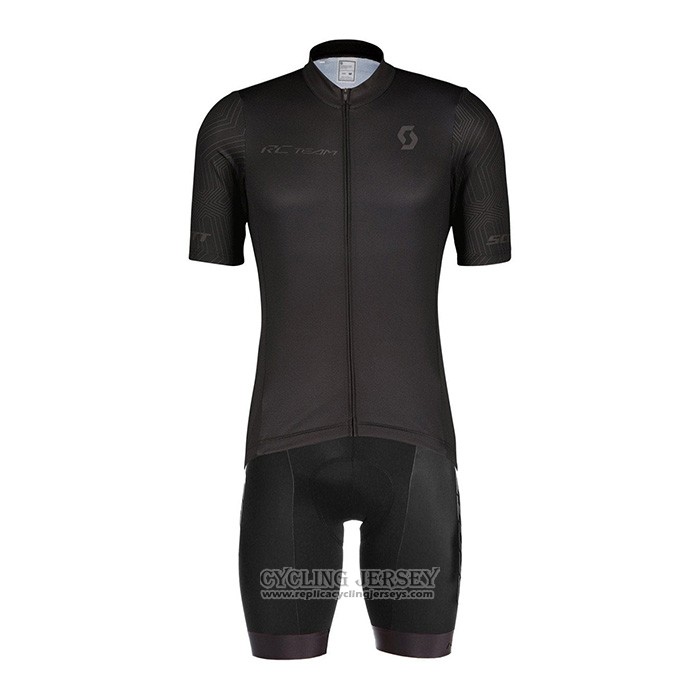 2022 Cycling Jersey Scott Black Short Sleeve And Bib Short