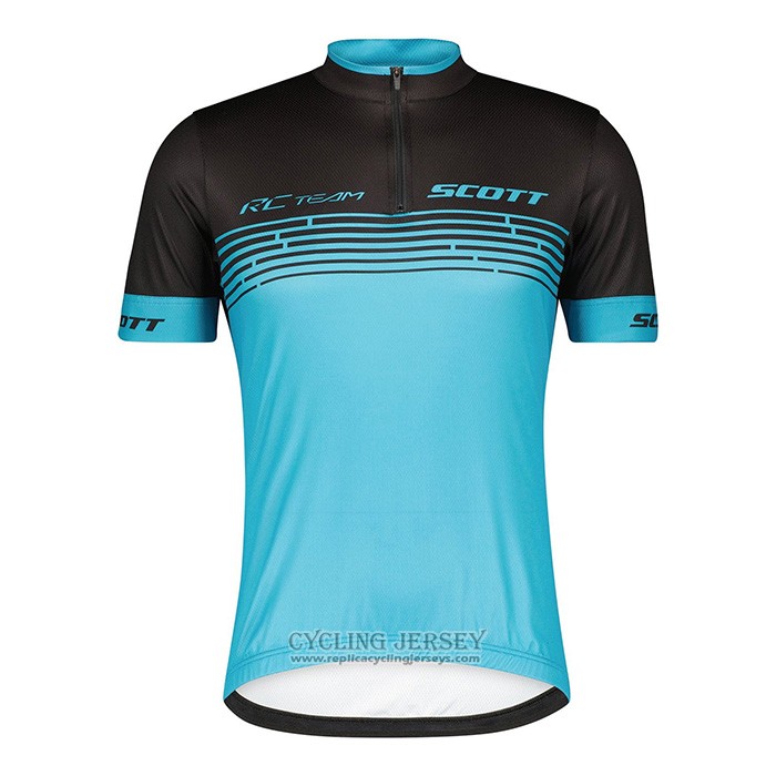 2022 Cycling Jersey Scott Blue Short Sleeve And Bib Short