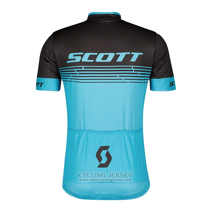 2022 Cycling Jersey Scott Blue Short Sleeve And Bib Short