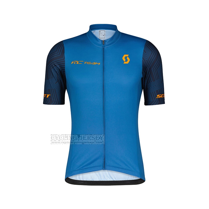 2022 Cycling Jersey Scott Blue Short Sleeve and Bib Short