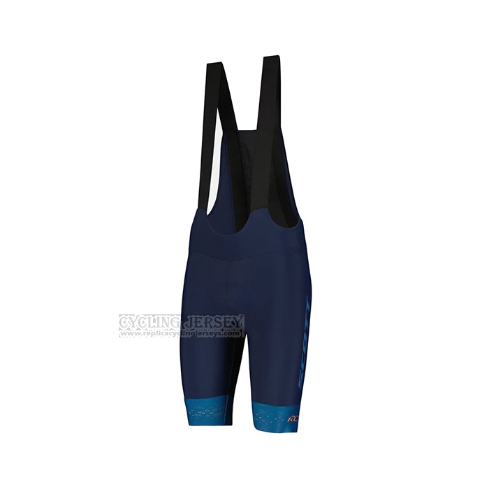 2022 Cycling Jersey Scott Blue Yellow Short Sleeve and Bib Short