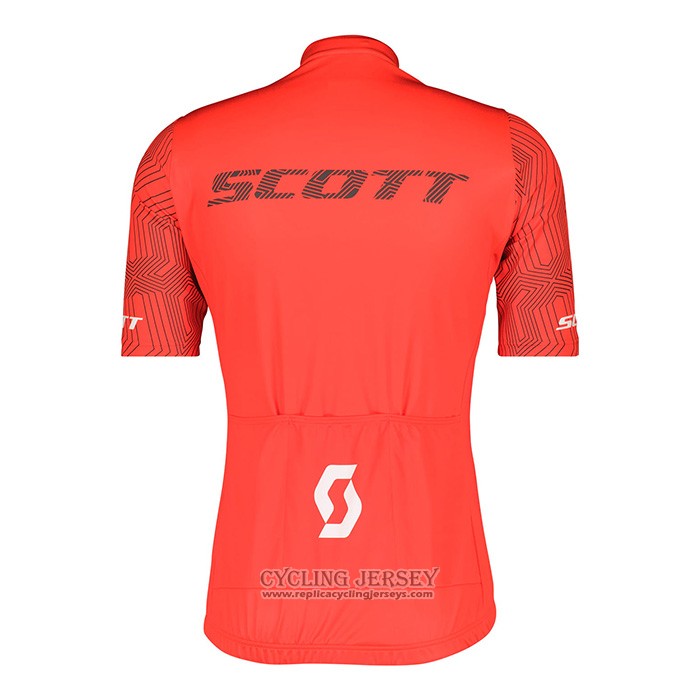 2022 Cycling Jersey Scott Red Short Sleeve And Bib Short