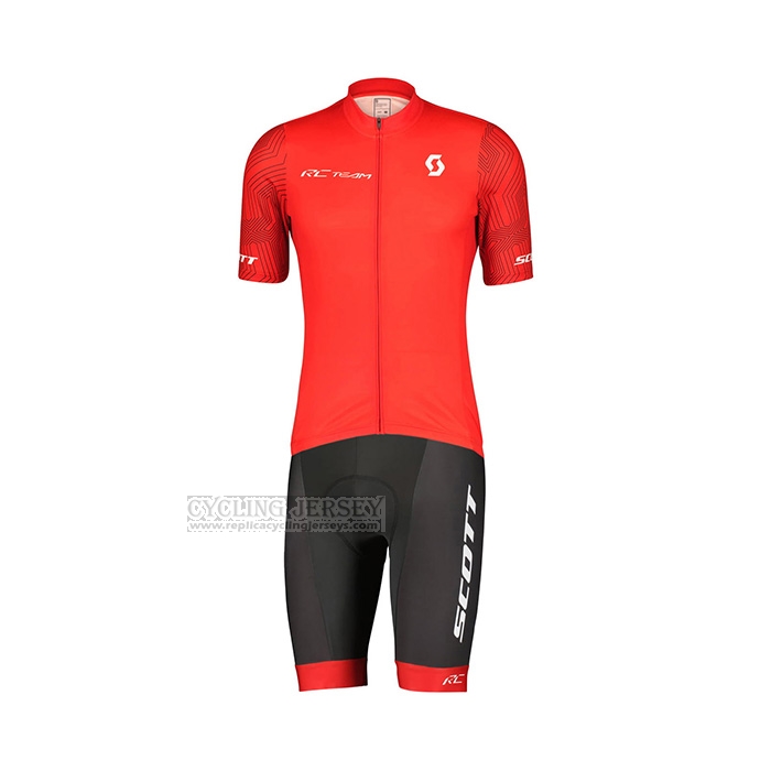 2022 Cycling Jersey Scott Red Short Sleeve and Bib Short