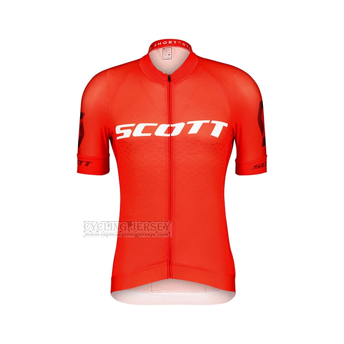 2022 Cycling Jersey Scott Red White Short Sleeve and Bib Short