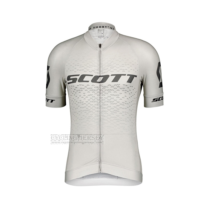 2022 Cycling Jersey Scott White Short Sleeve and Bib Short