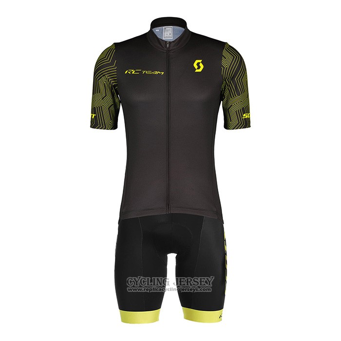 2022 Cycling Jersey Scott White Yellow Short Sleeve And Bib Short