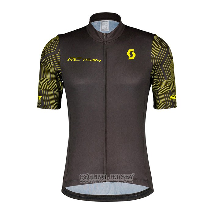 2022 Cycling Jersey Scott White Yellow Short Sleeve And Bib Short