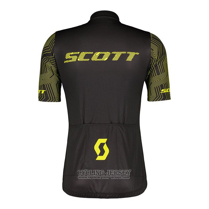 2022 Cycling Jersey Scott White Yellow Short Sleeve And Bib Short