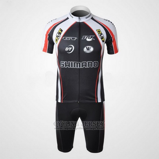 2010 Cycling Jersey Shimano Gray and Black Short Sleeve and Bib Short