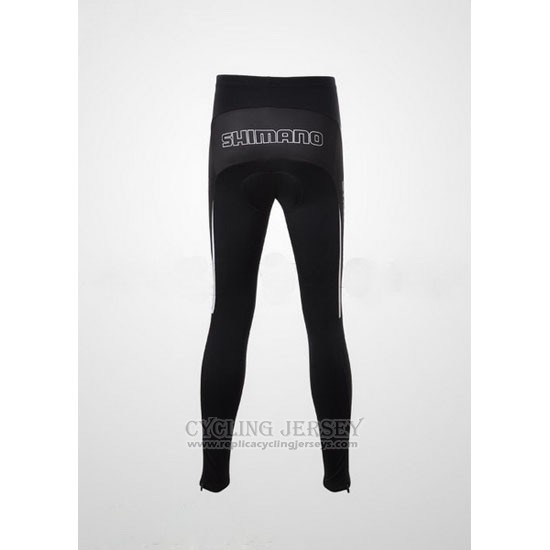 2010 Cycling Jersey Shimano White and Black Long Sleeve and Bib Tight