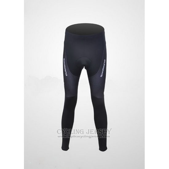 2011 Cycling Jersey Shimano Blue and Gray Long Sleeve and Bib Tight