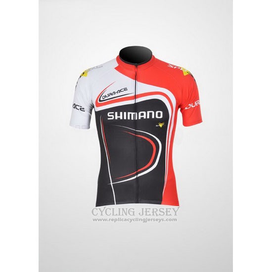 2011 Cycling Jersey Shimano Red and Black Short Sleeve and Bib Short