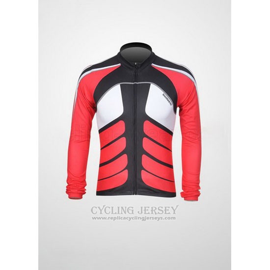 2011 Cycling Jersey Shimano White and Black Long Sleeve and Bib Tight