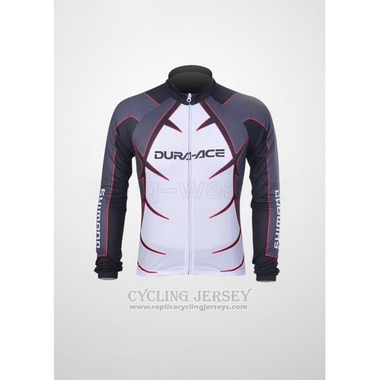 2011 Cycling Jersey Shimano White and Yellow Long Sleeve and Bib Tight