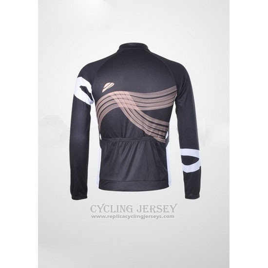 2012 Cycling Jersey Shimano Black and Orange Long Sleeve and Bib Tight