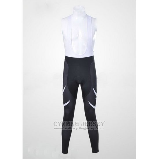 2012 Cycling Jersey Shimano Black and Orange Long Sleeve and Bib Tight