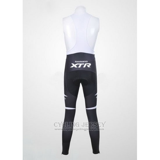 2012 Cycling Jersey Shimano Black and Orange Long Sleeve and Bib Tight